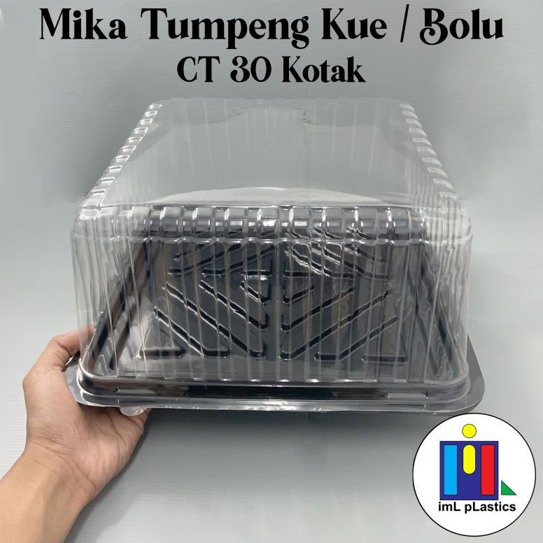 MIKA TUMPENG CT 30 KOTAK / TRAY CAKE TART 30CM / MIKA KUE BOLU KOTAK - set 10pcs