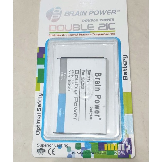 Double Power Battery Batere Batre Baterai Brain Power Lenovo A316 A369 A269 A369I A269I BL203 BL 203