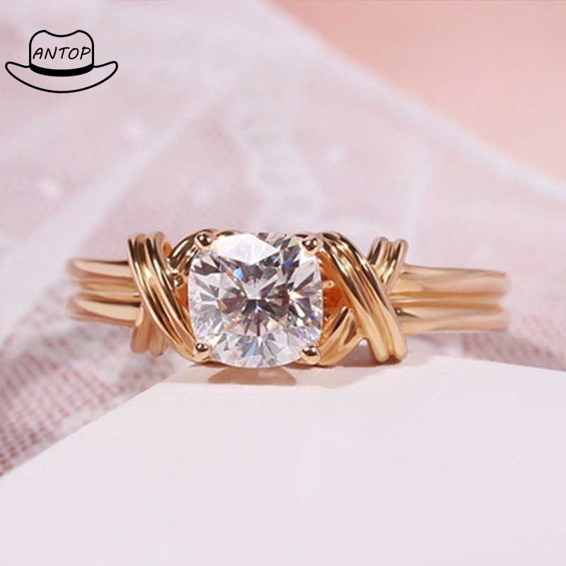 Baru Eropa Dan Amerika Retro Kristal Cincin Berlian Cincin Titanium Perhiasan Fashion ANTOP