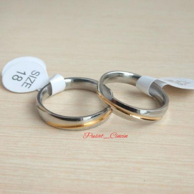 4s Grosir Solo || Cincin Silver List Gold || Cincin Annivesary || Cincin Tunangan || Cincin Pernikahan || Cincin Couple