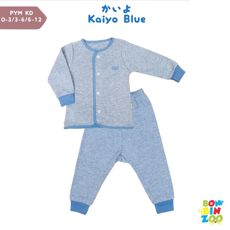 Bonbinzoo Setelan Baju Panjang Bayi Celana Panjang 100% Kokogan Fabric Granit 0-6M Baby Newborn