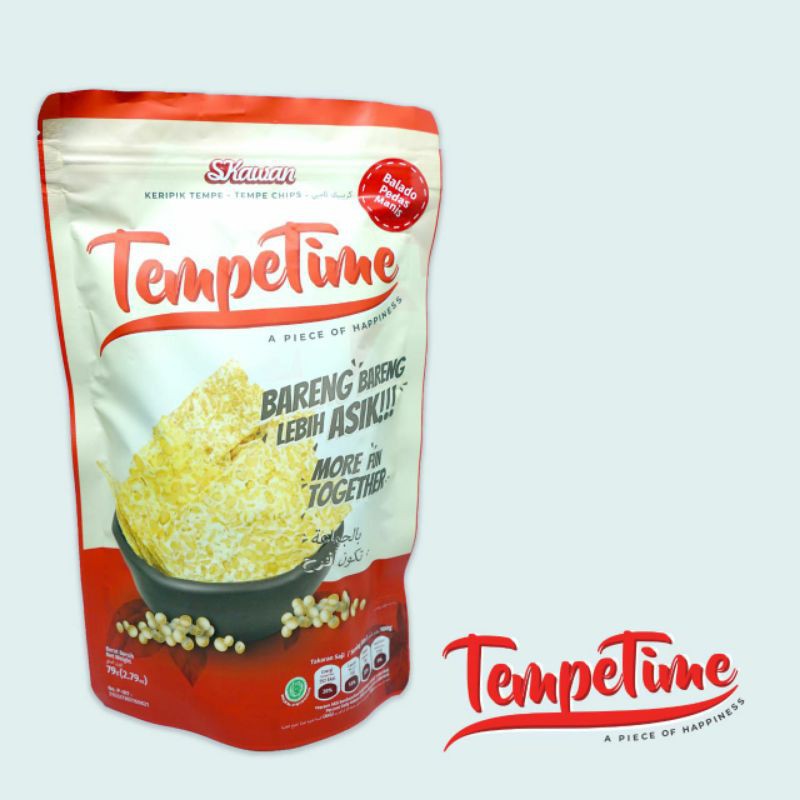 

Keripik Tempe TempeTime Rasa Balado Pedas Manis BPM SKawanFood