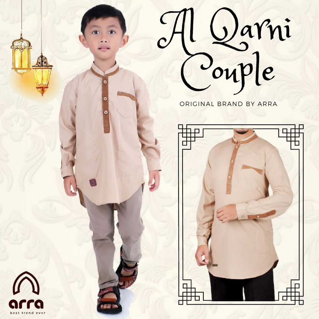  BAJU  KOKO  PAKISTAN MUSLIM  COUPLE ALQARNI AYAH DAN ANAK  