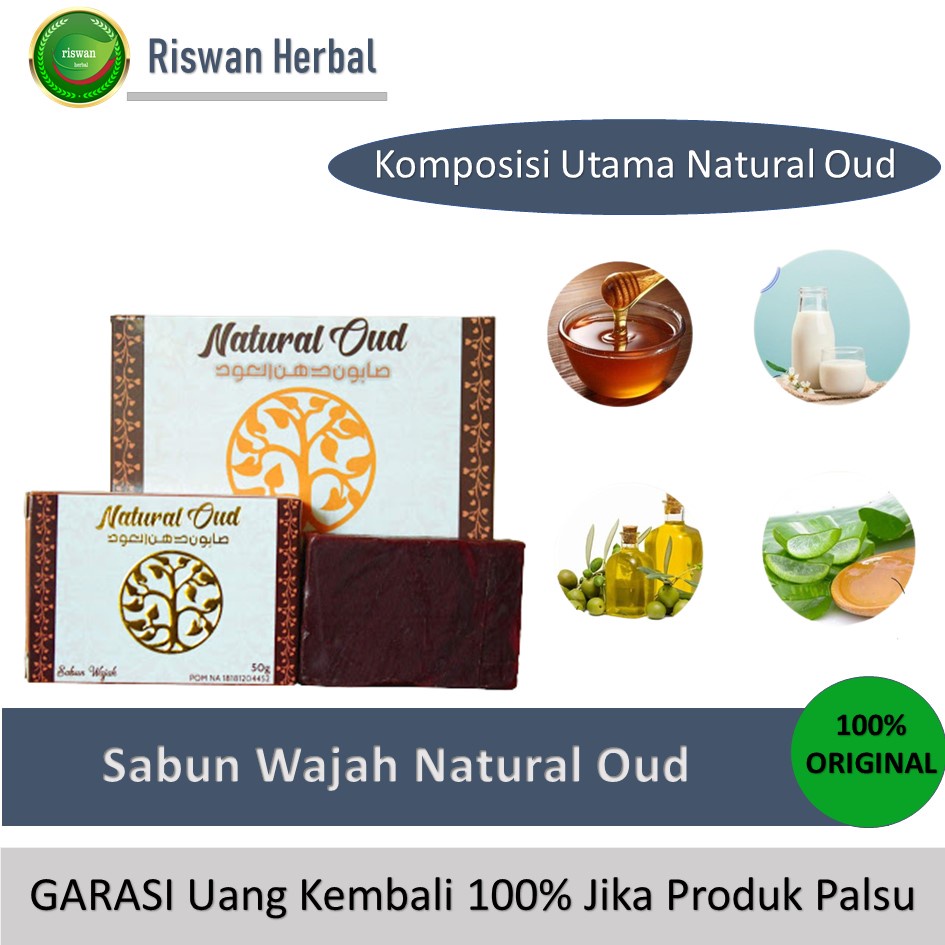 Sabun Pemutih Pencerah Wajah Muka Menghilangkan Jerawat Dan Plek Hitam Alami Natural Oud Herbal BPOM