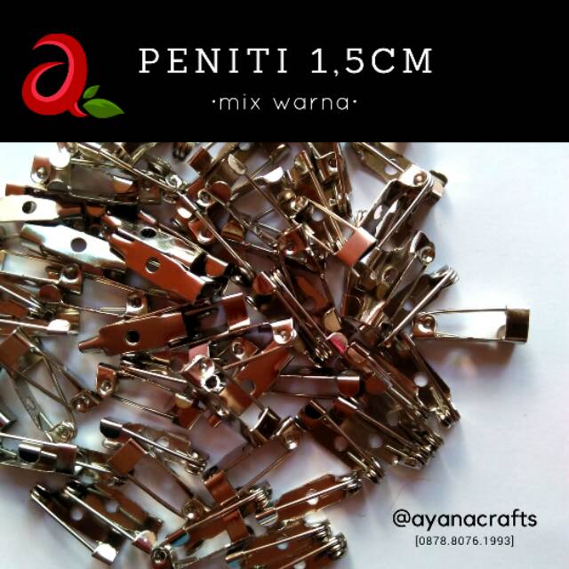 Peniti Perlusin 1,5cm 2cm 2,5cm 3cm