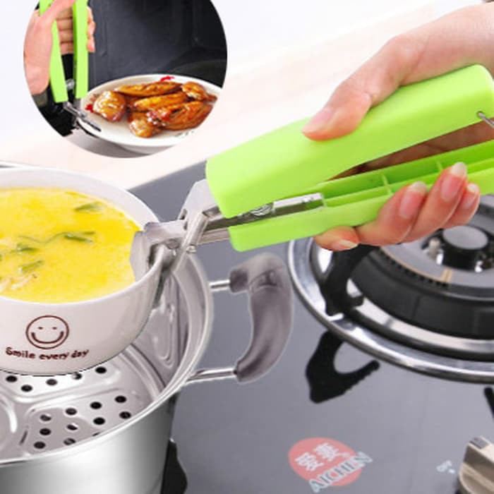 Penjepit Panci Mangkok Piring Pegangan Anti Panas dish clamp capit makanan hot pencapit dapur kitche