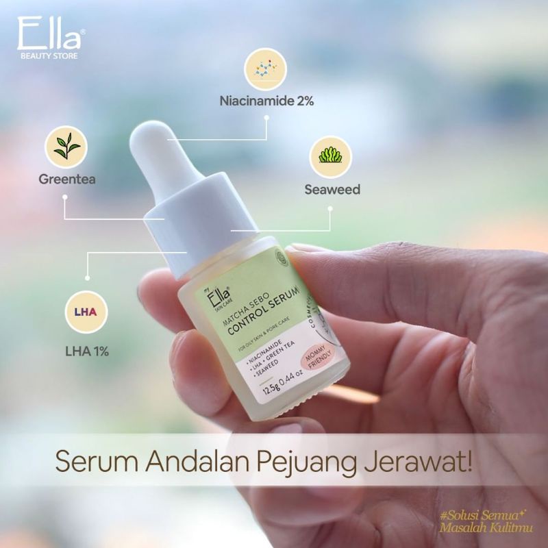 Matcha Sebo Control Serum jerawat anti acne Ella skin care