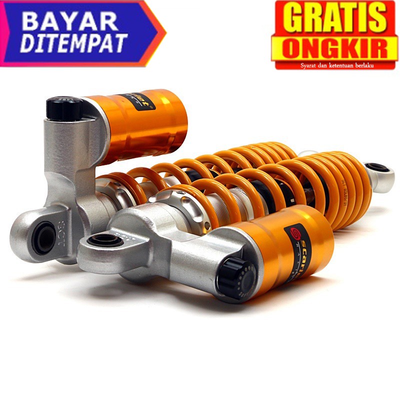 Shock Tabung Bawah Adjuster 9002 R Uk 320 mm Yellow monoshock , shock tabung , shock belakang