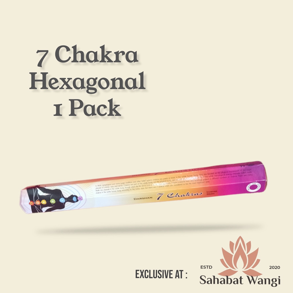 Dupa India Darshan 7 Chakra Hexa Short Pack 20Stick