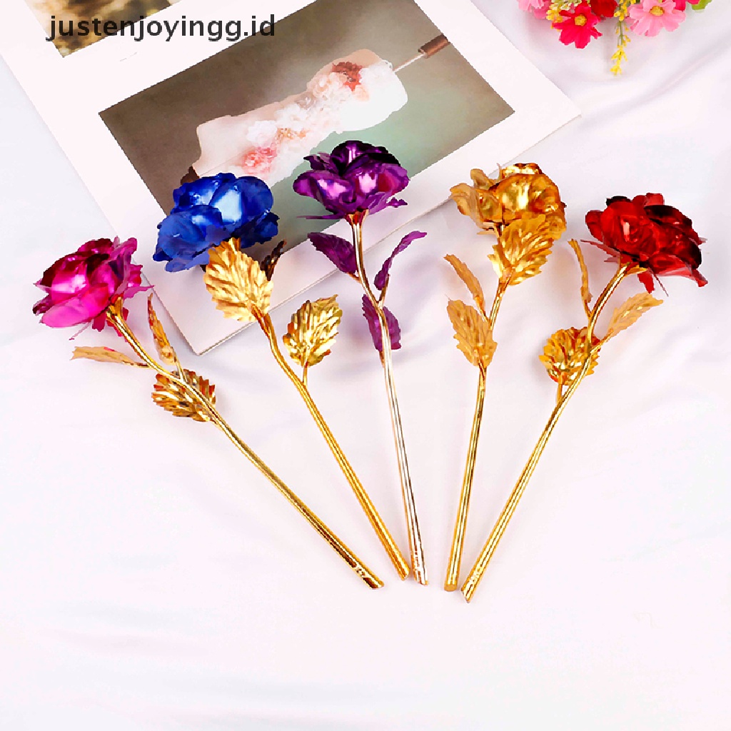 // justenjoyingg.id // 24k gold plated golden rose flowers anniversary valentine's day lovers' gift ~