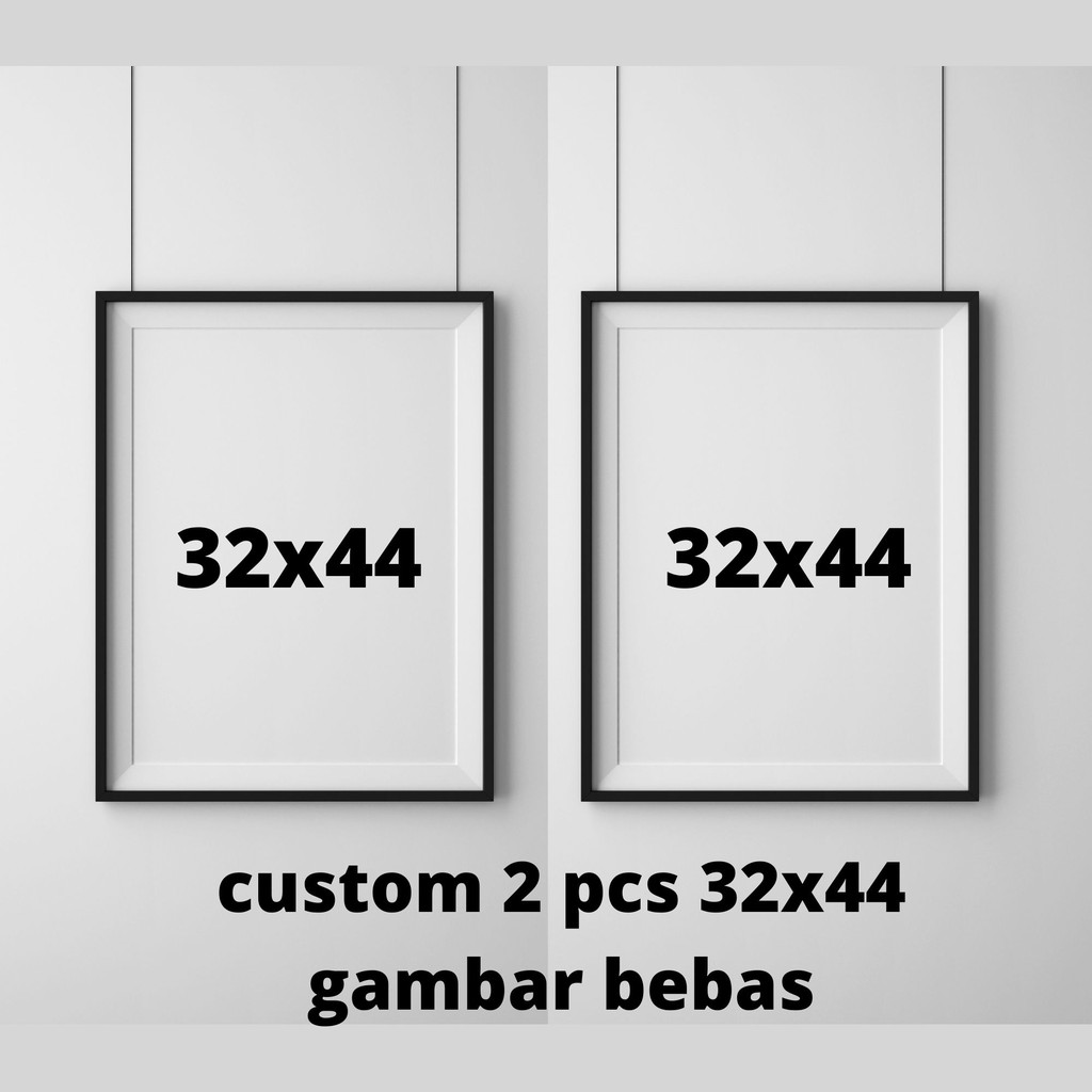 Jual CUSTOM GAMBAR UKURAN 32X44 PAKET ISI 2 PCS | Shopee Indonesia