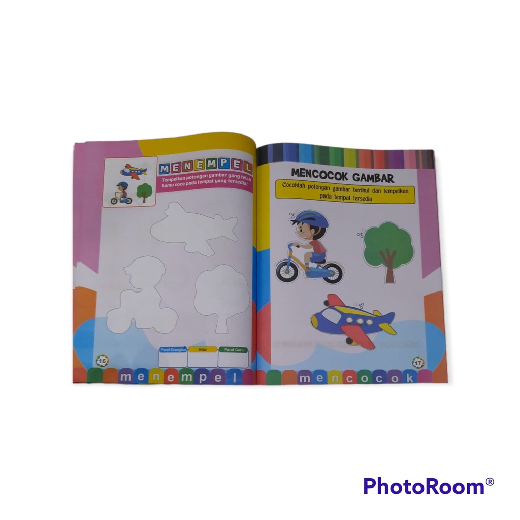 Buku Anak Ayo Menggunting Dan Menempel Untuk Anak PAUD TK SD - Uk.Besar A4 Full Colour