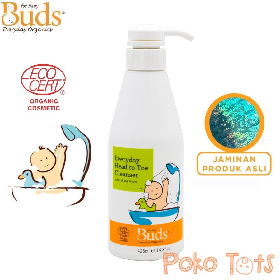 Buds Organics Everyday Head to Toe Cleanser 425ml Sabun dan Shampo Bayi Organik BEO Everyday Organic WHS