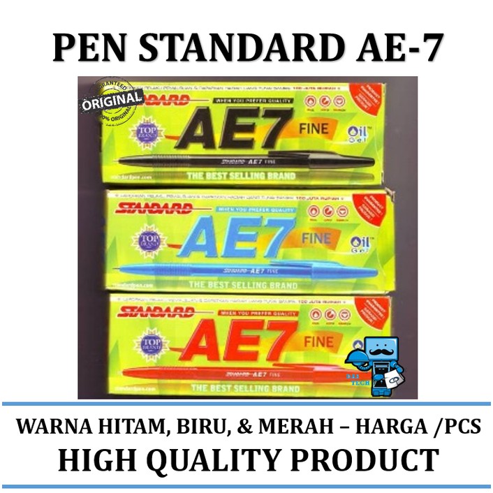 

PulPen Standard AE-7 - (Hitam,Biru, Merah) Original - Satuan