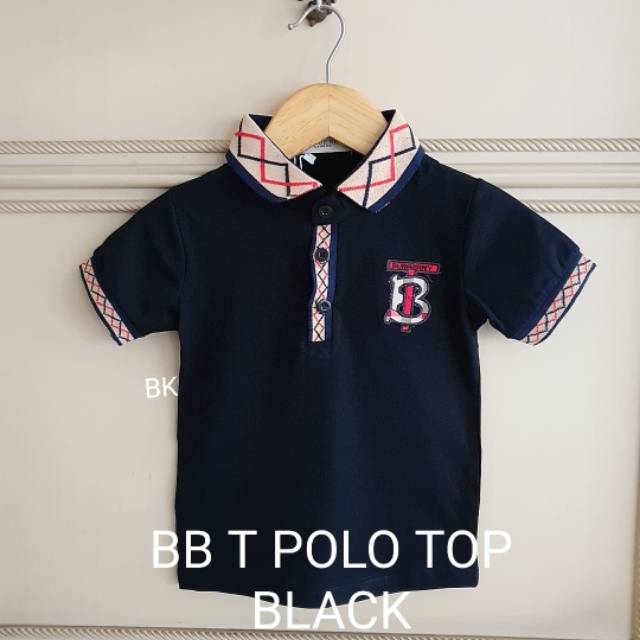 KAOS POLO ANAK IMPORT MOTIF BB HITAM KUNING MERAH PUTIH BAHAN ADEM KUALITAS BAGUS