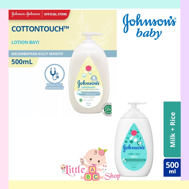 Johnsons lotion Milk &amp; Rice 500ml / Johnsons lotion cotton touch 500ml / Johnson lotion / Johnson baby lotion milk&amp;rice 500ml