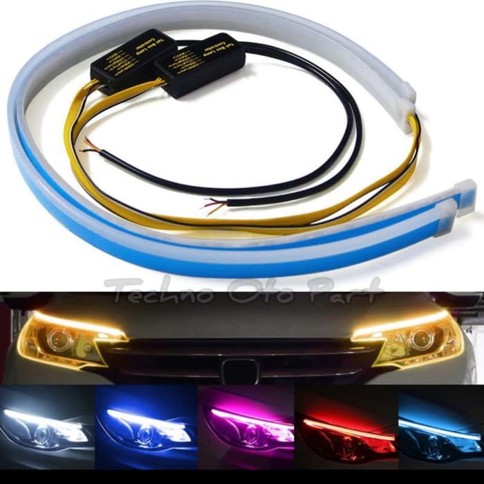 Lampu Led Alis Lampu Drl 60Cm 24 VOLT Sein Flexible Mobil