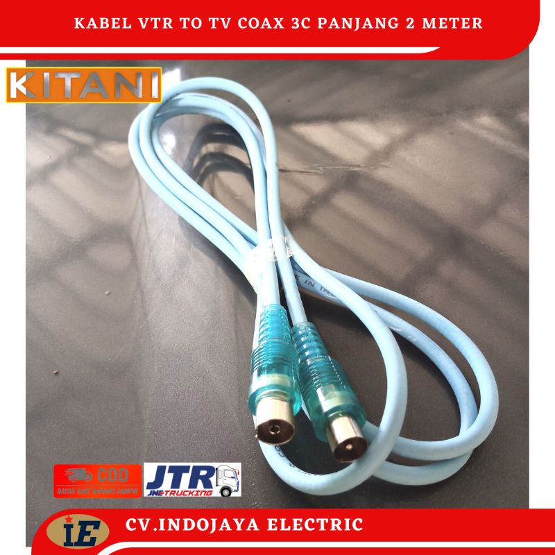 Kabel VTR Ke Tv Jack Male To Female Panjang kabel 2 meter Kabel Antena Coaxial 3C Kabel Loop Out Antena Set Top Box Ke Tv