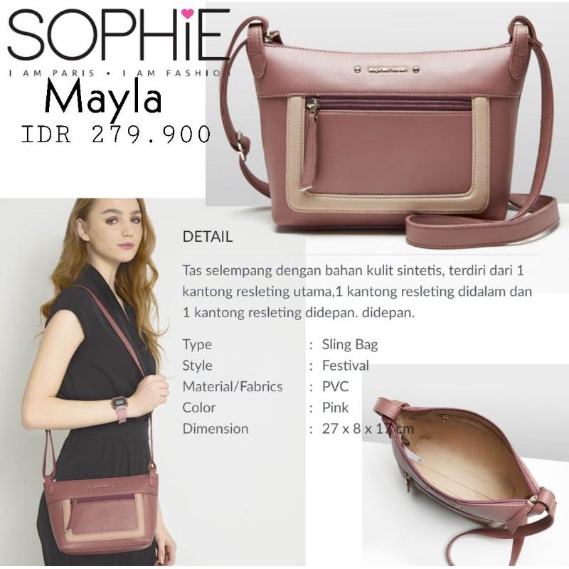 Tas Selempang Besar Tas Wanita Terbaru Original Sophie Paris Simple Elegan