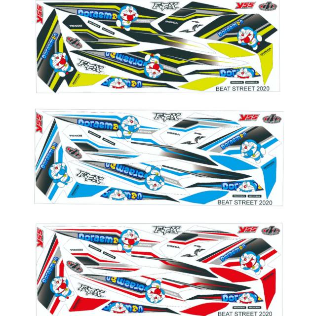 Striping variasi stiker Beat fi new 2020  beat street new 2020 keatas semifull 'doraemon' TE2642