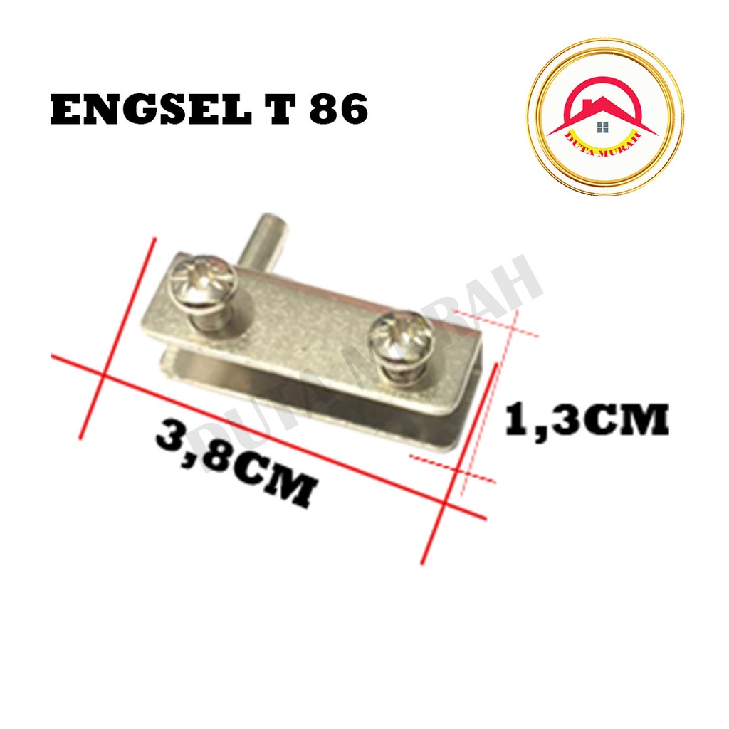 Engsel Pivot Jepit Kaca T86 / Pivot Hinge Glass Door / Engsel Kaca Jepit 10 mm