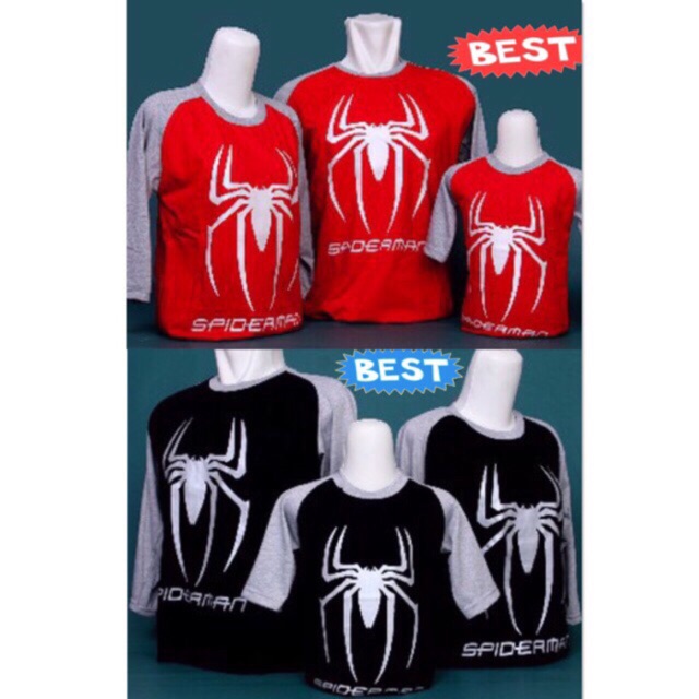KAOS COUPLE FAMILY "SPIDERMAN" anak & dewasa merk OSKOSH 👍