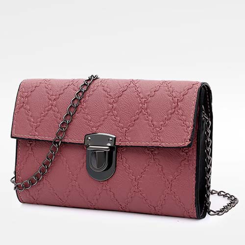 tas selempang kulit embos wanita chain sling bag cewek rantai (3G5) bta366