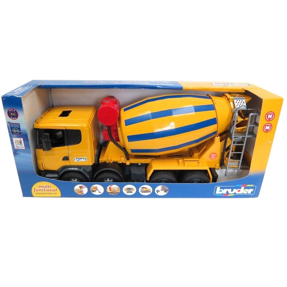 BRUDER 3554 SCANIA R-Series Cement Mixer Truck Yellow