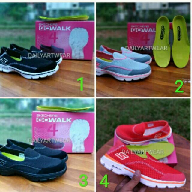 Sepatu skechers GO WALK 4 Sepatu slip on sepatu wanita