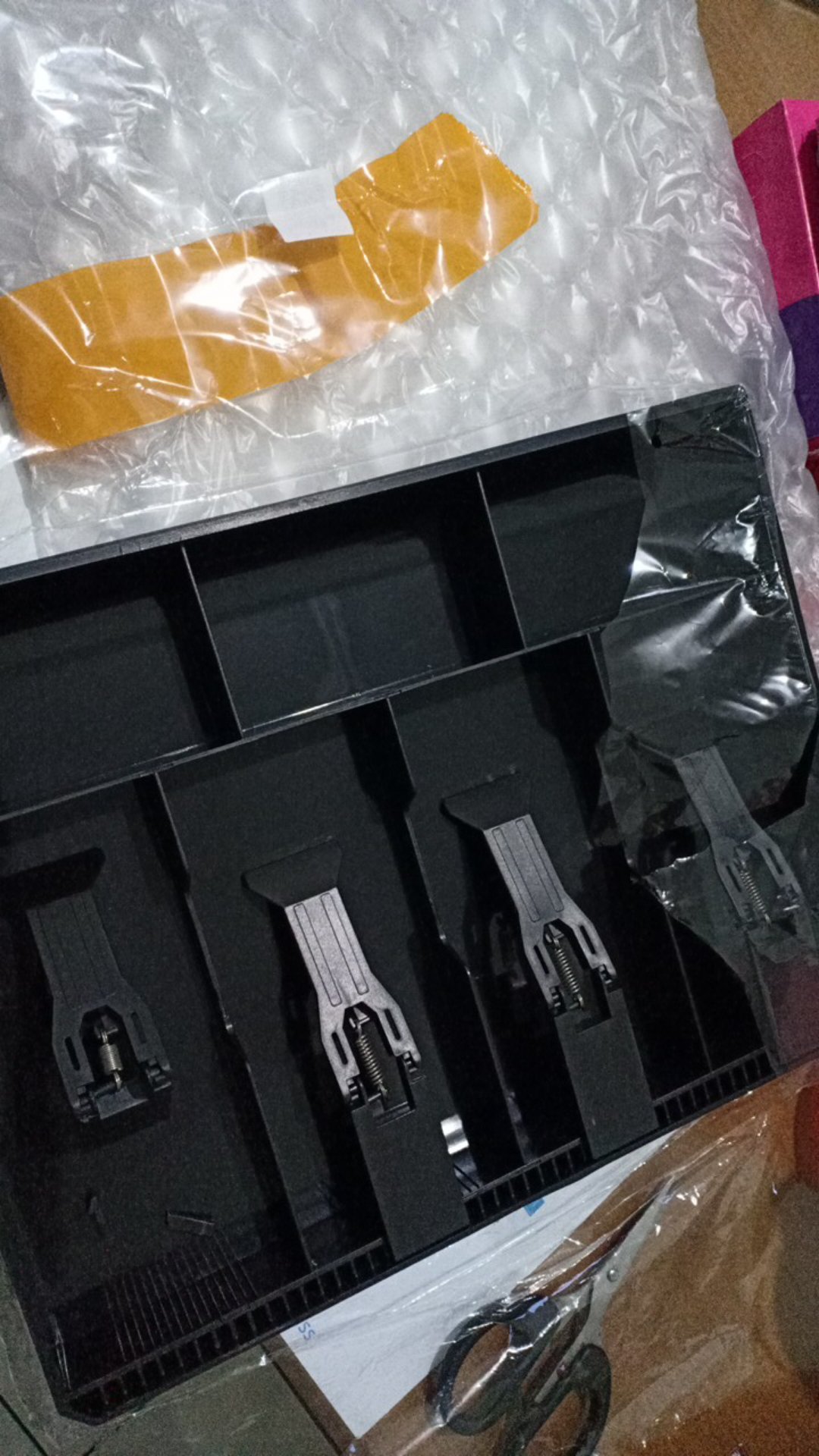 ✨tersedia✨ Money Cash Register Insert Tray Replacement 4 Bills 3 Coins Money Storage Box