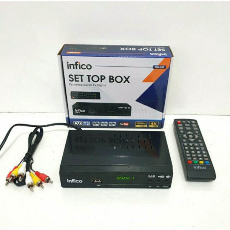 STB TV DIGITAL SET TOP BOX DVB T2 INFICO ITB-202 RECEIVER TV DIGITAL bergaransi berkualitas tabung android tv terbaik I5P6