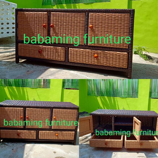 Buffet rak tv rotan sintetis