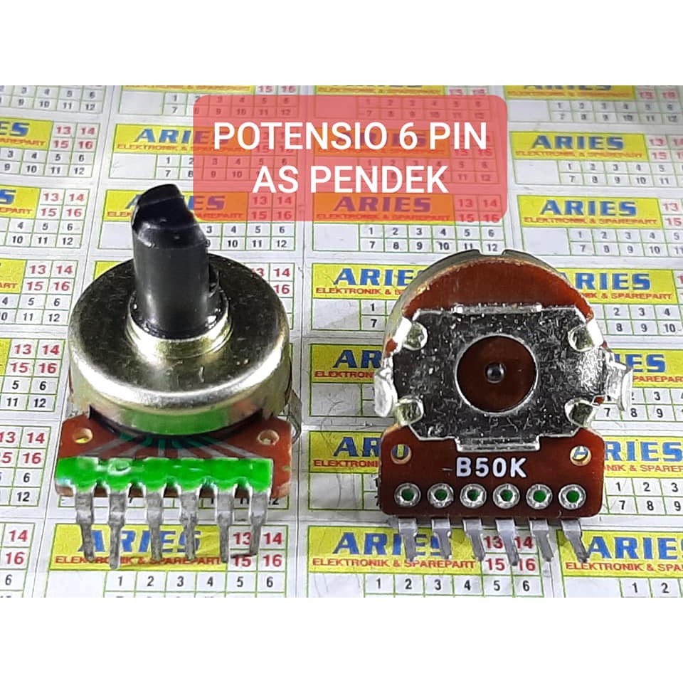 POTENSIO 6 PIN AS PENDEK POTENSIO SPEAKER AKTIF POLYTRON