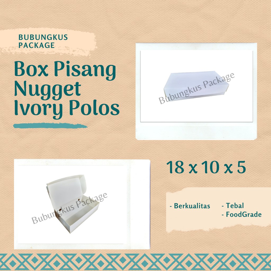 Box Pisang Nugget 1pcs / Dus Nugget / Tempat Nugget / Kardus Pisang Nugget