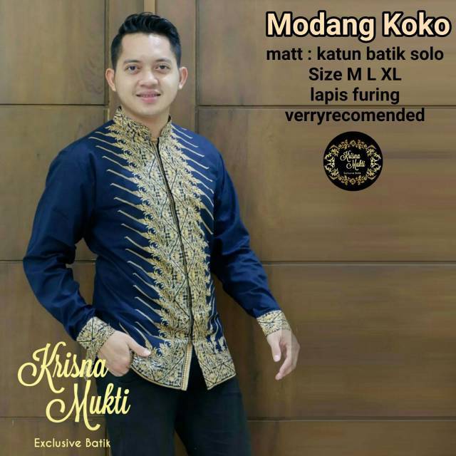 Kemeja koko batik lapis furing katun solo  ori sragenan