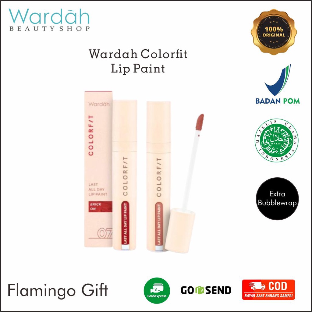 Wardah Colorfit Last All Day Lip Paint / Lipstick Cair Wardah Matte Long Lasting / Tahan Lama Hingga 12 Jam dan Transferproof