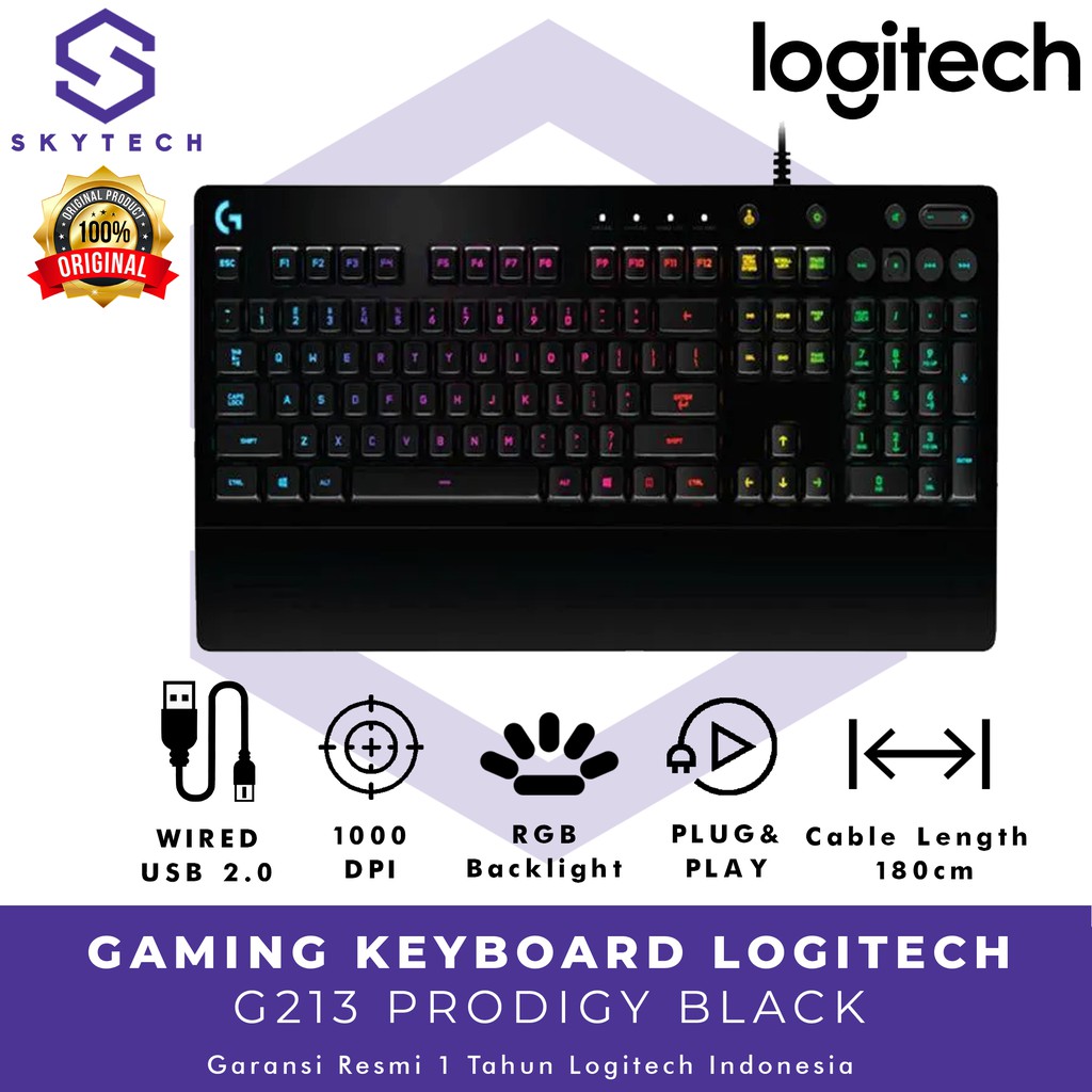 KEYBOARD GAMING LOGITECH G213 PRODIGY ORIGINAL GARANSI RESMI