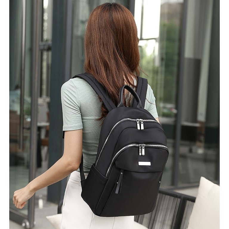 TAS RANSEL WANITA ANTI AIR HITAM IMPORT TA380B5 NURTURA BACKPACK PUNGGUNG KERJA SEKOLAH CEWEK KOREA