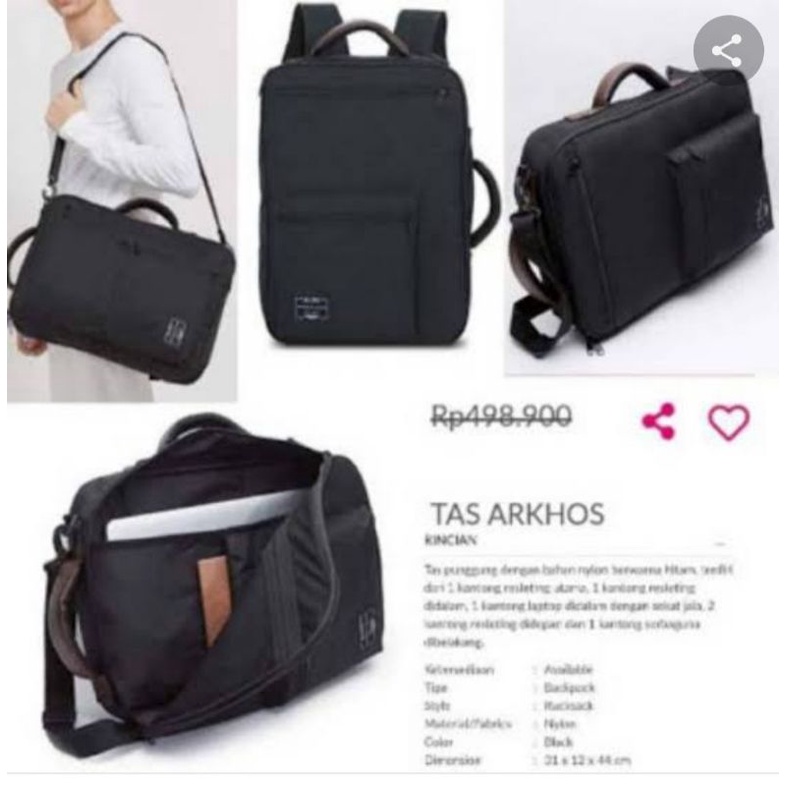 Tas Ransel pria Arkhos sophie alive