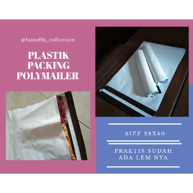 

TERMURAH polymailer import HITAM TEBAL packing bag plastik olshop amplop plastik isi 10 pcs