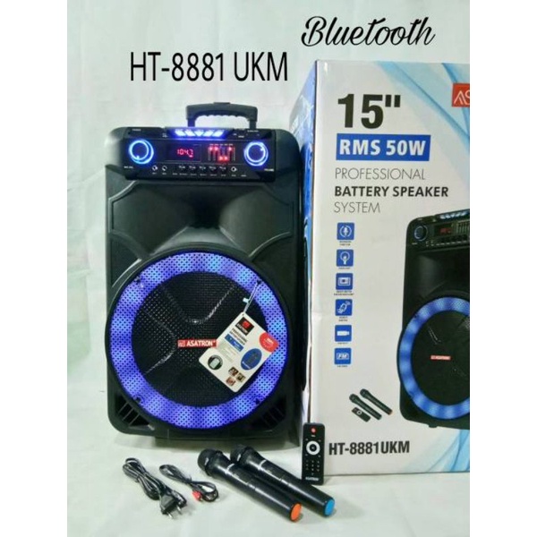 Speaker Aktif Portable Asatron 8881 UKM 15inch ekualizer speaker bluetooth