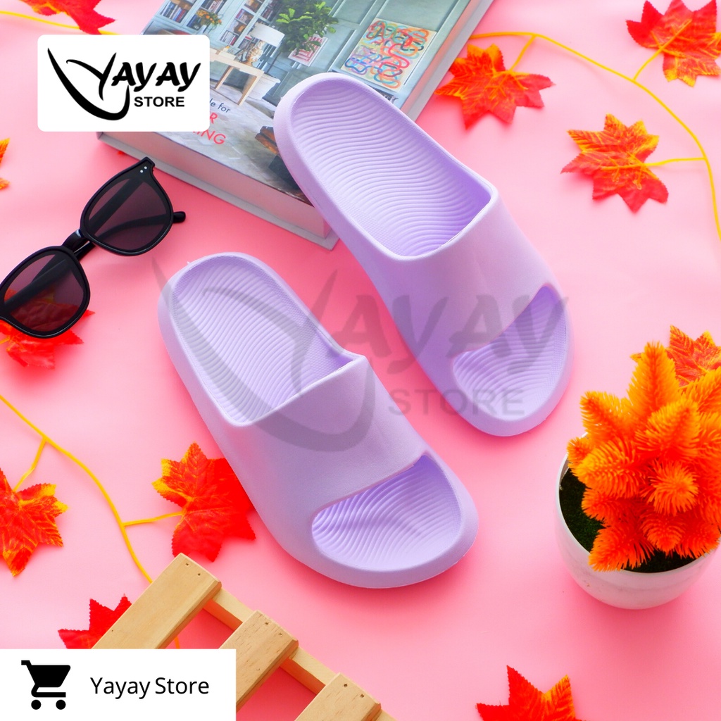 Sandal Slop Wanita Korea Polos Eva Untuk Outdoor dan Indoor / Sendal rumah wanita full karet anti slip anti air lentur