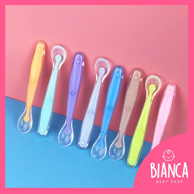 BIANCA - Sendok Silikon Bayi + Box Penyimpanan