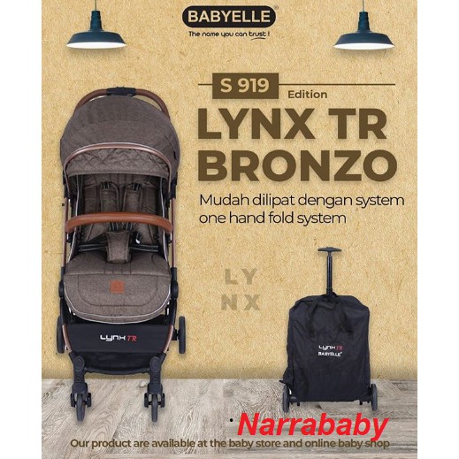 Stroller Koper Kereta Dorong Bayi Babyelle B/S S-919 Lynx TR &amp; Bronzo Edition