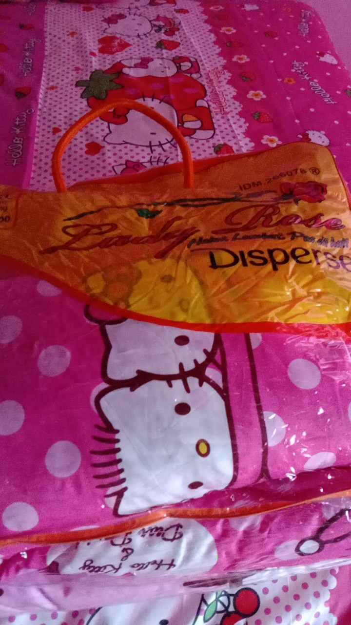 Bedcover + Sprei Rumbai 180x200 Lady Rose Kitty Daniel Pink - King 180 Ladyrose Hello Burger Bc