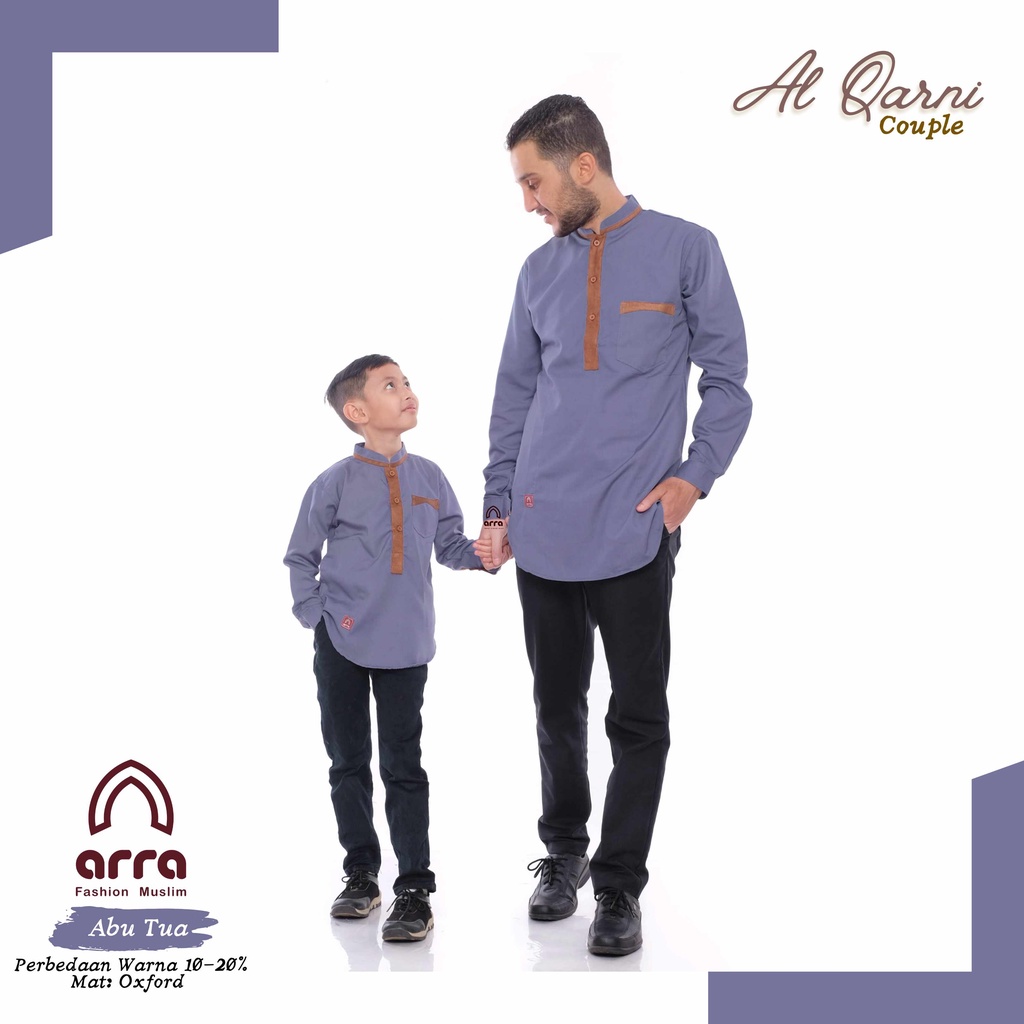 Baju Koko Kurta Pakistan Couple Ayah Dan Anak Lengan Panjang Al Qarni Arra Original Premium Bahan Ox