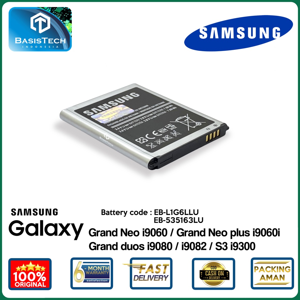 BATERAI SAMSUNG GRAND DUOS i9080 i9082 - NEO plus i9060 - i9060i - S3 i9300 - ORI