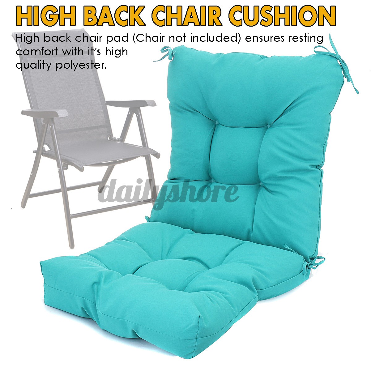 1x High Back Chair Cushion Indoor Outdoor Backyard Patio Garden Soft Seat Pad Shopee Indonesia