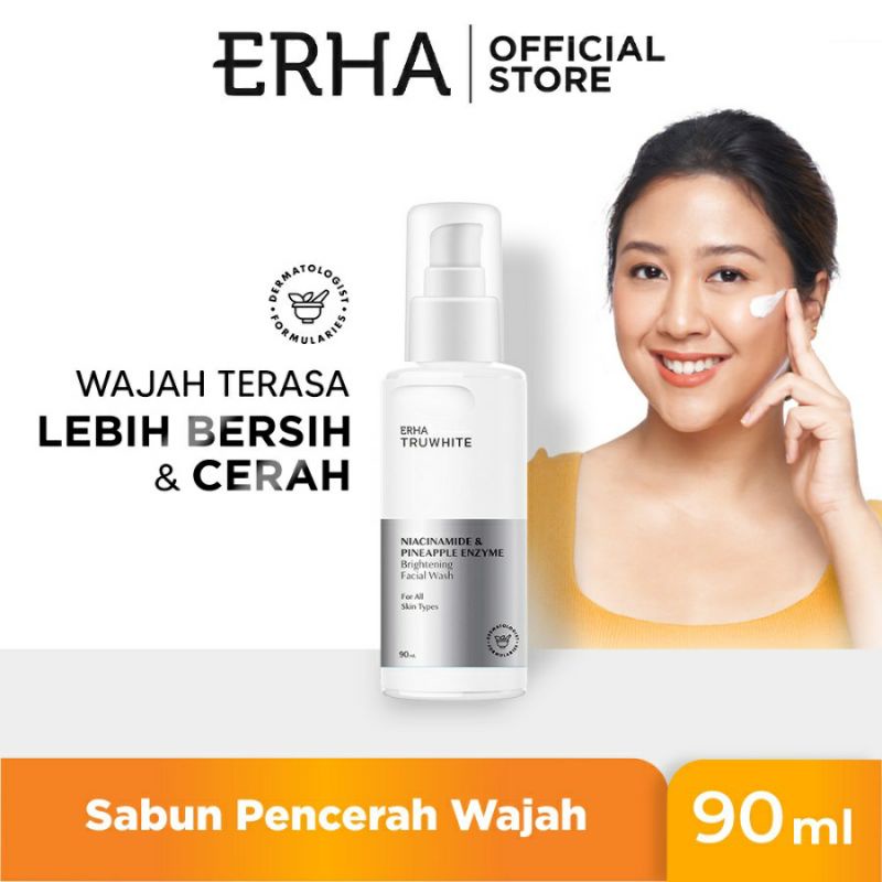 ERHA Truwhite Brightening Facial Wash 90 ml - Sabun Pencerah Wajah ~ ORIGINAL 100%