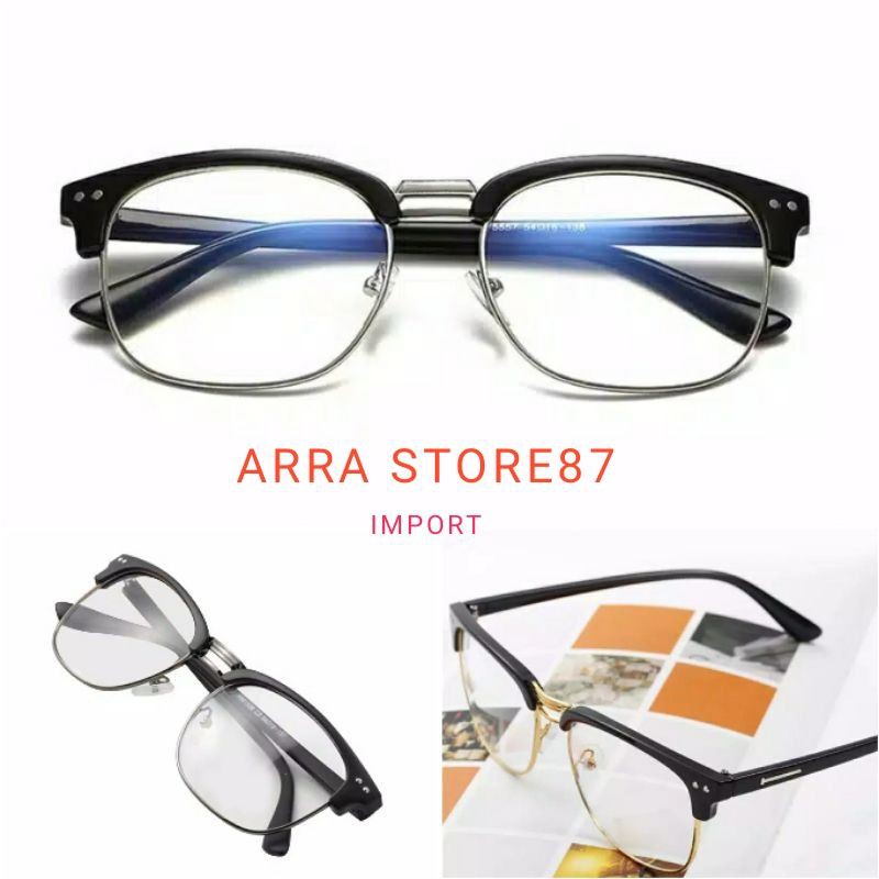 Kacamata Anti Radiasi Blue-ray Half-Frame Setengah Lingkaran Frame Gantung